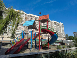 children playground Bishkek Kyrgyzstan. High quality photo