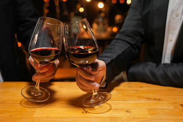 food and Drink, wine red and for a friendly, in a bar or a restaurant 