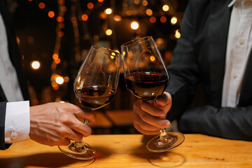 food and Drink, wine red and for a friendly, in a bar or a restaurant 