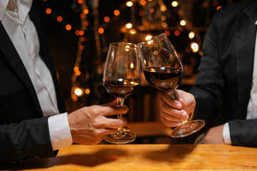 food and Drink, wine red and for a friendly, in a bar or a restaurant 
