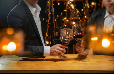 food and Drink, wine red and for a friendly, in a bar or a restaurant 