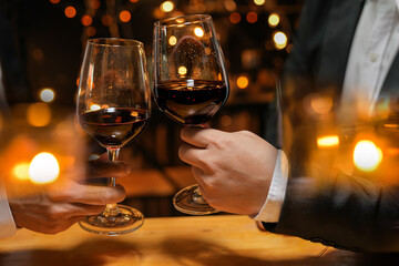 food and Drink, wine red and for a friendly, in a bar or a restaurant 