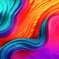 Naklejka premium Vibrant Summer Themed 3D Abstract Background