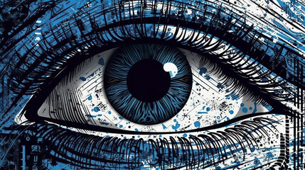 Big brother is watching eye scary - AI generated