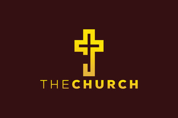 Trendy and Professional letter J church sign Christian and peaceful vector logo