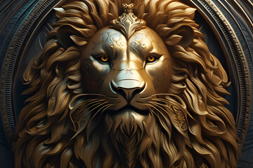 Obraz premium Animal photography, animal painting, animal, stone statue, ancient animal, presentations, Illustration. Generative AI