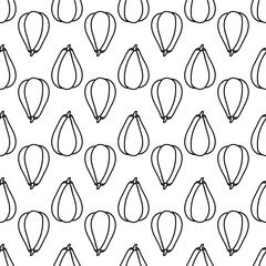 pumpkin black autumn food line pattern background