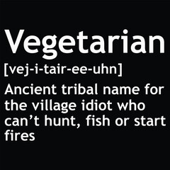 Sarcastic Vegetarian Definition T-Shirt