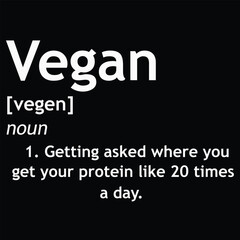 Vegan Definition Funny Vegan Meme Gift Men & Women - Vegan T-Shirt 