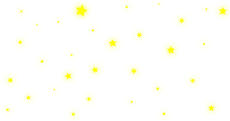 4k yellow orange twinkling stars on transparent background. Cartoon glow particles. Childish design style. Shiny seamless pattern. Golden little stars. Good Night concept. Frame for twinkle invitation