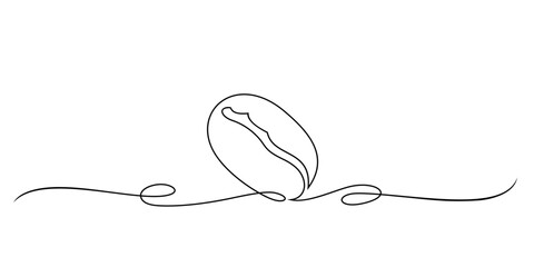 illustration coffee beans, line art style vector eps 10
