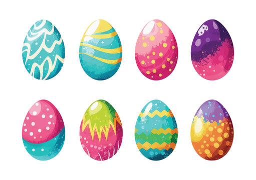 Easter egg watercolor paint