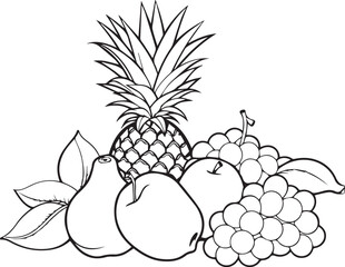 Captivating Artwork Showcasing Fruit in a Multitude of Shapes, Colors, and Black & White Renderings