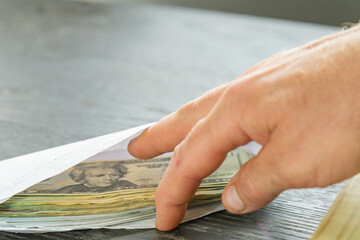 Mixed bills nominations money finance background for graphic design, paying bills, savings, economy