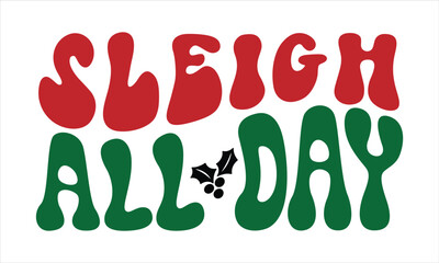 Christmas Retro SVG Design Template