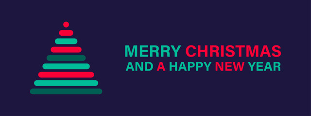 Fototapeta premium merry christmas banner vector design