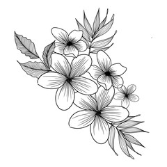 hand drawn flower arrangement