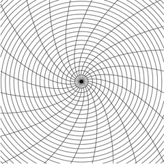 Swirl twisted retro background. Illustration of Spiral Tunnel. Wireframe Technology Vortex Tunnel Illusion Background