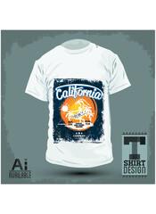California  shirt design concept, best t shirt design 