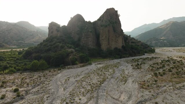 Suggestive landscape torrent Amendolea in an uncontaminated nature