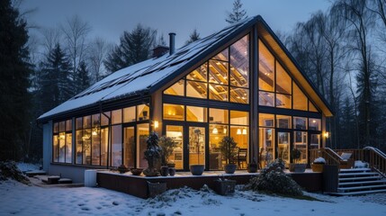 Fototapeta na wymiar A well-insulated home showcasing double-glazed windows. Generative AI