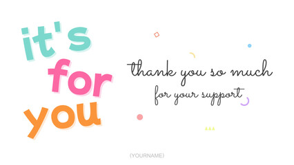 Thank you card with 