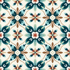 Fototapeta premium seamless pattern with flowers