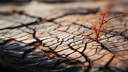 Photorealistic depiction of tree bark, symbolizing growth and nature - Generative AI