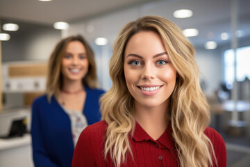 Obraz premium Wallpaper of Successful business women 