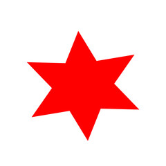 red star on transparent background