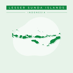 Vector illustration vector of Lesser Sunda Islands map Indonesia