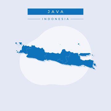 Vector illustration vector of Java map Indonesia