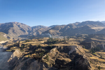 Plakat Aerial view of the Colca canyon in Arequipa
