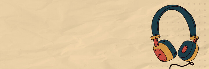 HEADPHONES DESIGN FOR YOUR TEXT