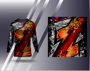 Sports jersey and tshirt template sports design for football racing gaming jersey vector