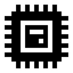 Microchip icon. Internet technology concept. Icon in line style