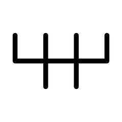 Handle car manual shift lever icon, vehicle gear technology vector illustration equipment