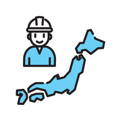 日本　作業員　アイコン