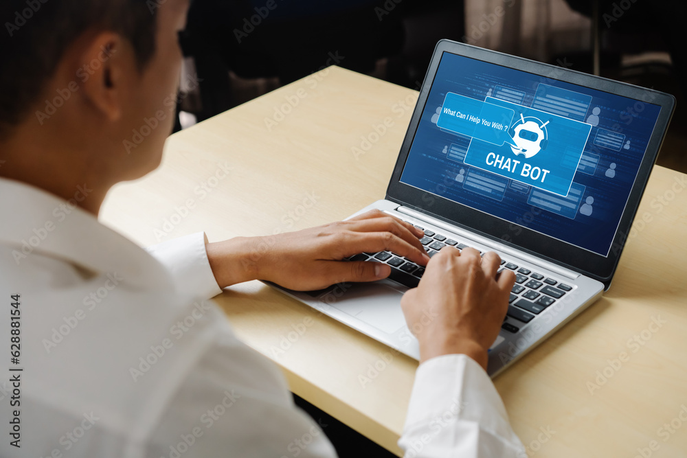 Poster chatbot software application for modish online business that automatically reply to customer questio