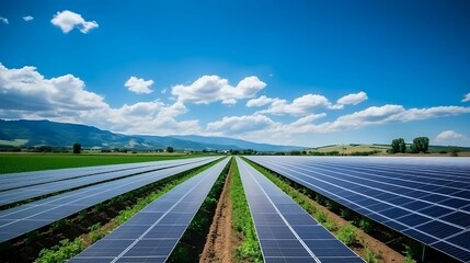 Aerial shot captures solar panel farm