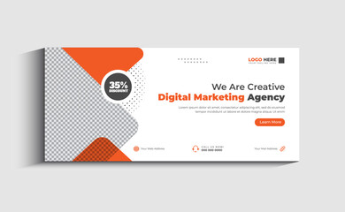 Digital marketing agency Facebook cover and web banner template