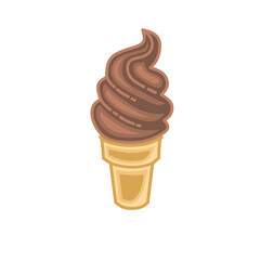 ice cream with various flavors served in a savory and crunchy cone