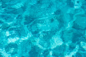 Tableau sur plexiglas  Pool water background, blue wave abstract or rippled water texture background.  © Volodymyr