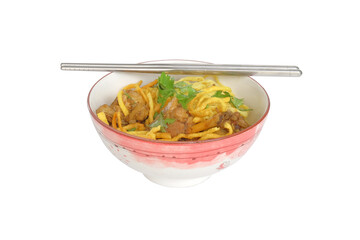 Khao soi - Traditional northern Thai Food, Curry with a noodle with chicken.