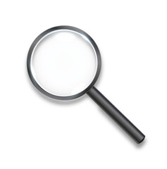 Search icon vector. Magnifying Glass Isolated On White Background, With Gradient Mesh.Realistic Magnifying glass with shadow Vector