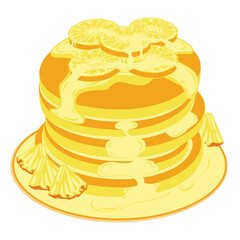 Pancake Design With transparent Background