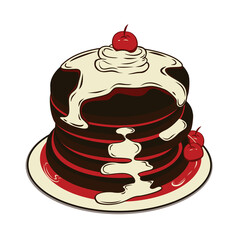 Pancake Design With transparent Background