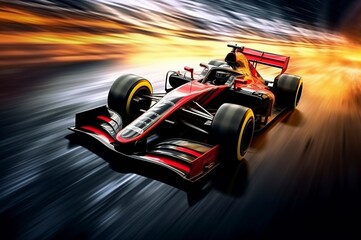 Coche de F&oacute;rmula 1 compitiendo en una carrera