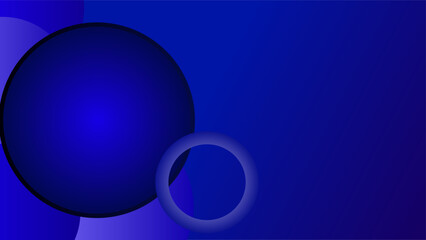 Circle frame for text placeholder over blue gradient background