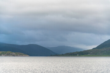 scottish landscape during a rainy day, Scotland